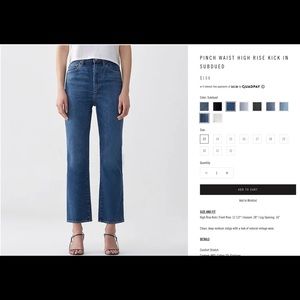 Agolde pinch waist high rise kick in subdued, 26